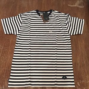 Vans striped t shirt medium blue and grey stripes